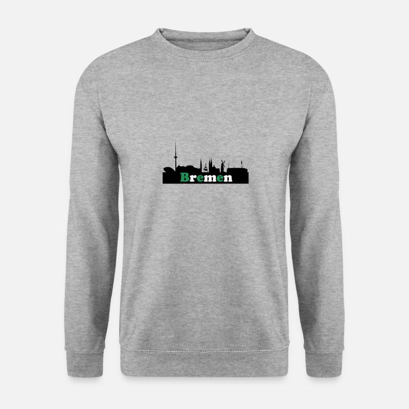 Bremen Skyline "Werder" - Unisex Pullover - Weißgrau meliert