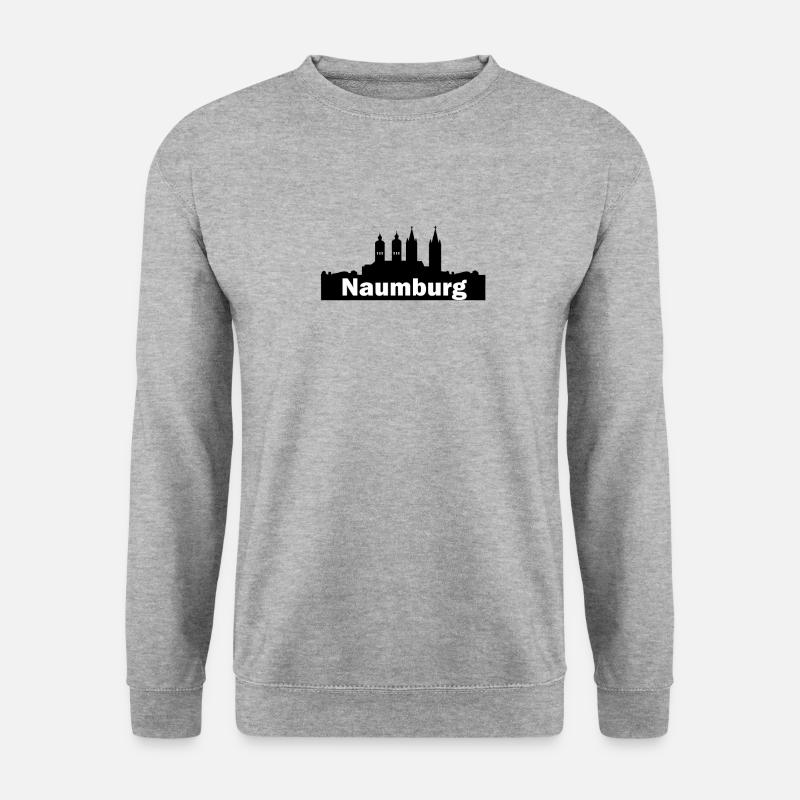 Naumburg + Skyline - Unisex Pullover - Weißgrau meliert