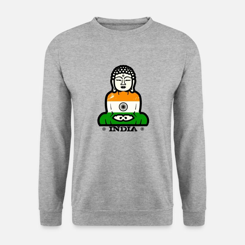 Indien - Unisex Pullover - Weißgrau meliert