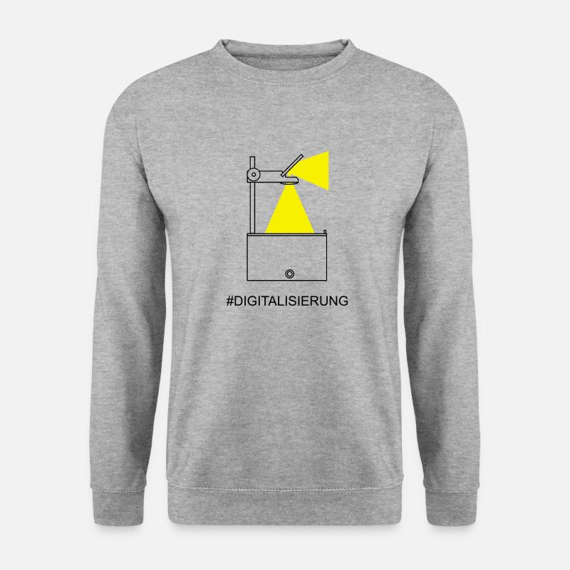 Digitalisierung - Unisex Pullover - Weißgrau meliert