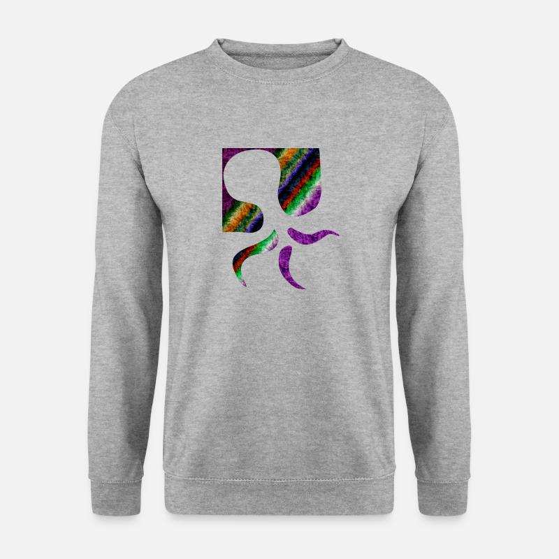 australische Kunst der Aborigines - Unisex Pullover - Weißgrau meliert