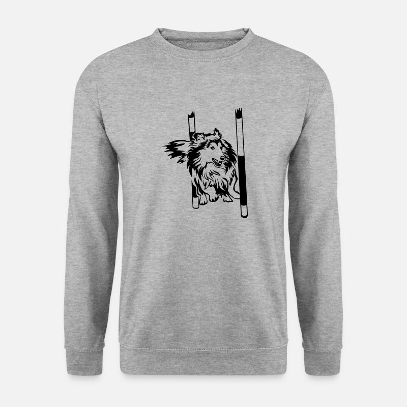 Sheltie - Unisex Pullover - Weißgrau meliert