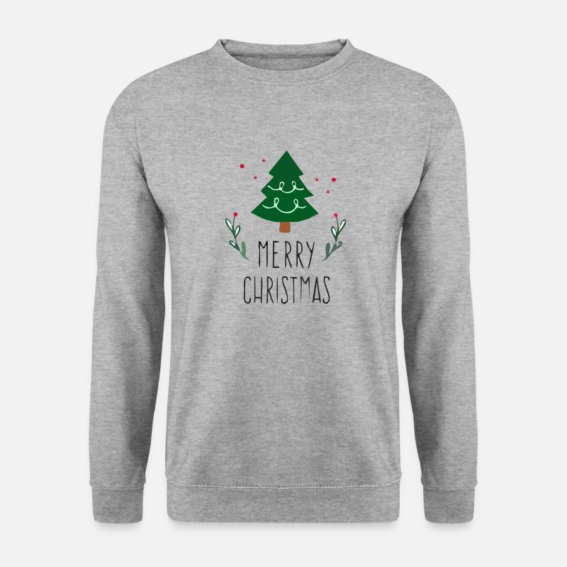 MERRY CHRISTMAS - Unisex Pullover - Weißgrau meliert