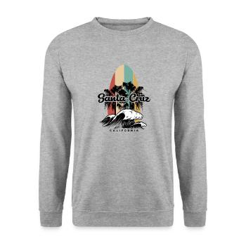 Santa Cruz California retro vintage - Unisex Sweatshirt - salt & pepper - Front - Alina (178cm) & Michal (187cm)