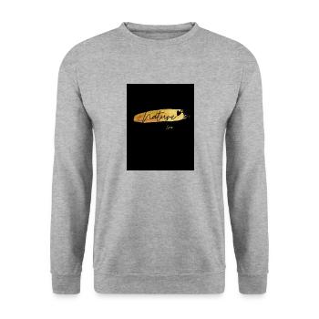 Nature-Love - Unisex Pullover - Weißgrau meliert - Vorne - Alina (178cm) & Michal (187cm)