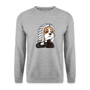 Richter - Unisex Pullover - Weißgrau meliert - Vorne - Alina (178cm) & Michal (187cm)