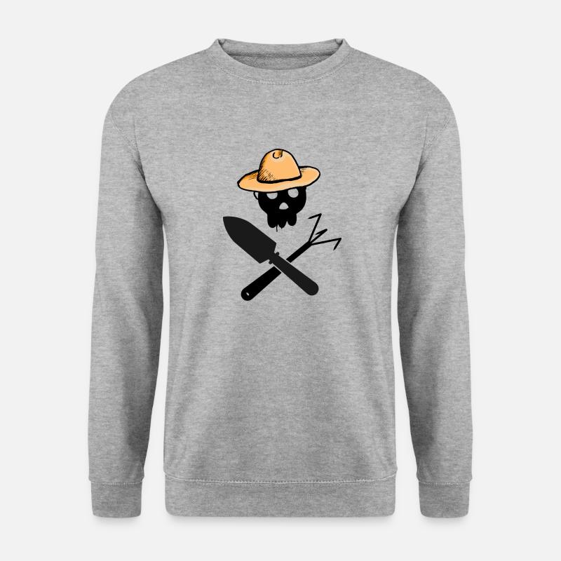 gartenfreund schrebergarten gartenarbeit - Unisex Pullover - Weißgrau meliert