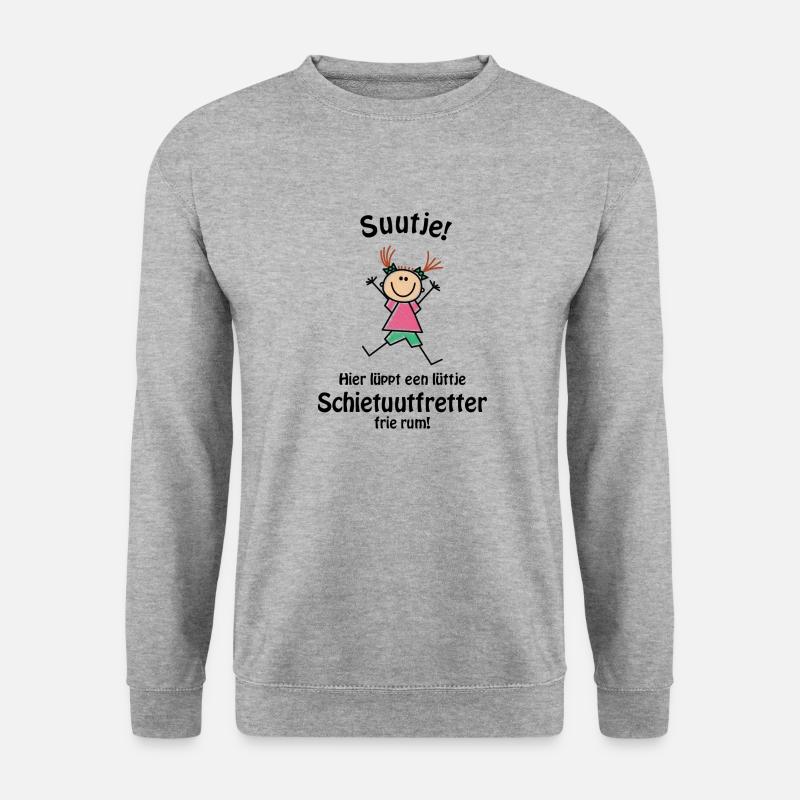Schietuutfretter - Unisex Pullover - Weißgrau meliert