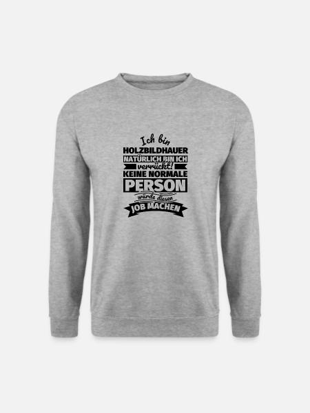 Holzbildhauer Geschenke - Unisex Pullover - Weißgrau meliert