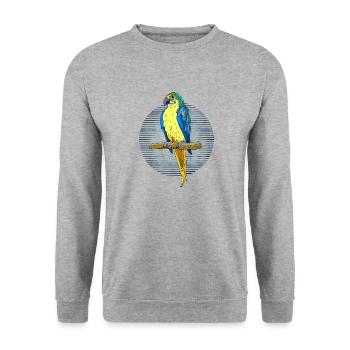 Oiseau - Sweat-shirt Unisexe - gris chiné - Devant - Alina (178cm) & Michal (187cm)