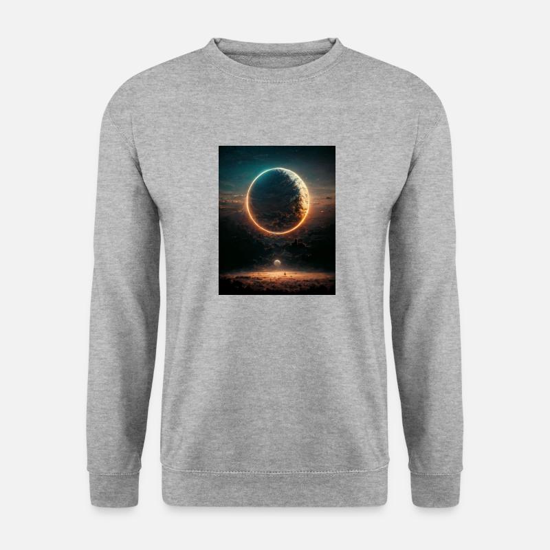 Zeit ist relativ - Unisex Pullover - Weißgrau meliert