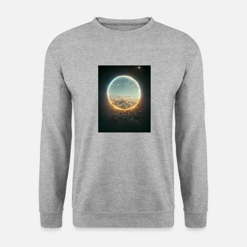 Zeit ist relativ - Unisex Pullover - Weißgrau meliert