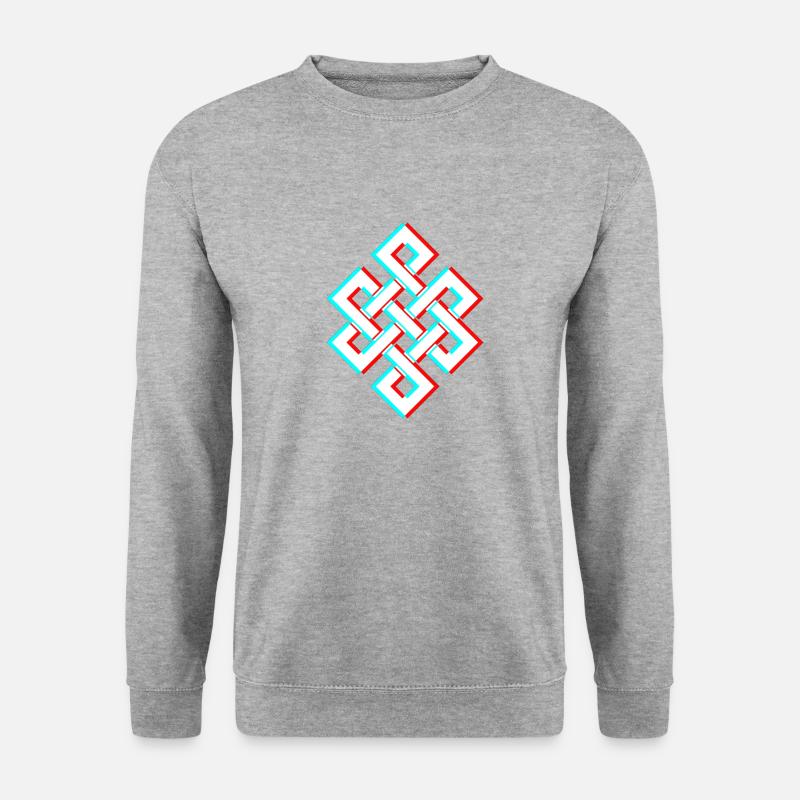 Karma 3D Glitch Anaglyph - Unisex Sweatshirt - salt & pepper