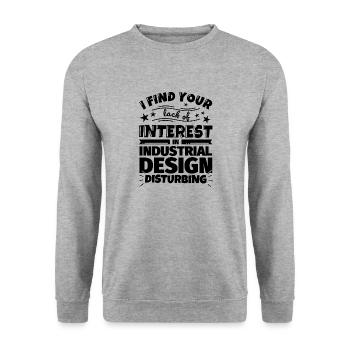 Industriedesign lustiges Geschenk - Unisex Pullover - Weißgrau meliert - Vorne - Alina (178cm) & Michal (187cm)