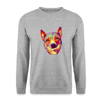 Propriétaire de chien Chien de berger Chien Propriétaire de chien - Sweat-shirt Unisexe - gris chiné - Devant - Alina (178cm) & Michal (187cm)