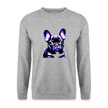 Chiens Chien bouledogue Français Chien Propriétaire - Sweat-shirt Unisexe - gris chiné - Devant - Alina (178cm) & Michal (187cm)
