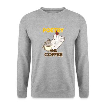 Poète Poésie Poète Poésie I Don - Sweat-shirt Unisexe - gris chiné - Devant - Alina (178cm) & Michal (187cm)