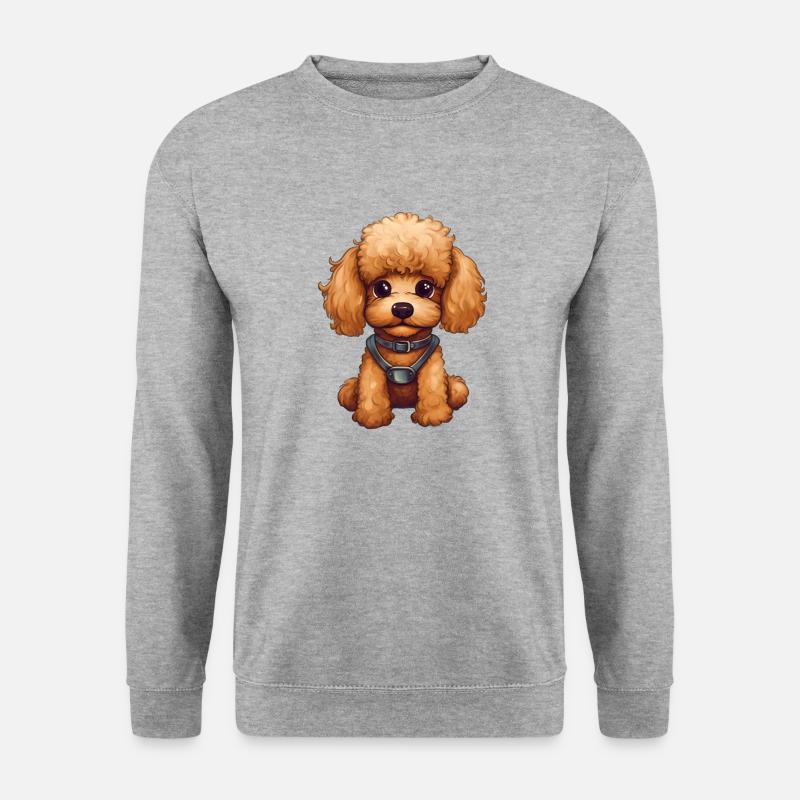 Doux bébé caniche chien - Sweat-shirt Unisexe - gris chiné