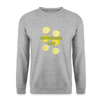 Limonade Life - Sweat-shirt Unisexe - gris chiné - Devant - Alina (178cm) & Michal (187cm)