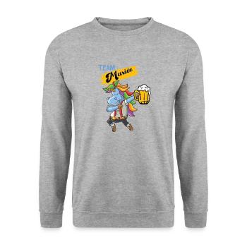 beauf humour collègue drôle drôle papa beauf - Sweat-shirt Unisexe - gris chiné - Devant - Alina (178cm) & Michal (187cm)
