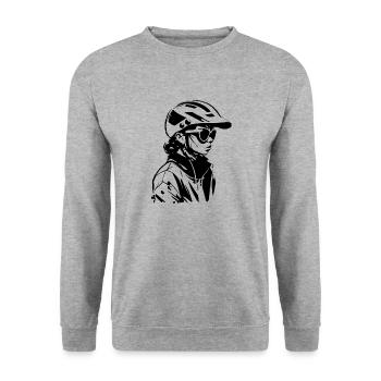 Cycliste - Sweat-shirt Unisexe - gris chiné - Devant - Alina (178cm) & Michal (187cm)