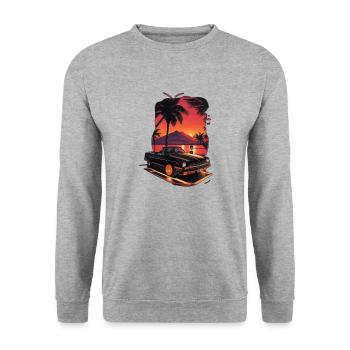 90s - Unisex Sweatshirt - salt & pepper - Front - Alina (178cm) & Michal (187cm)