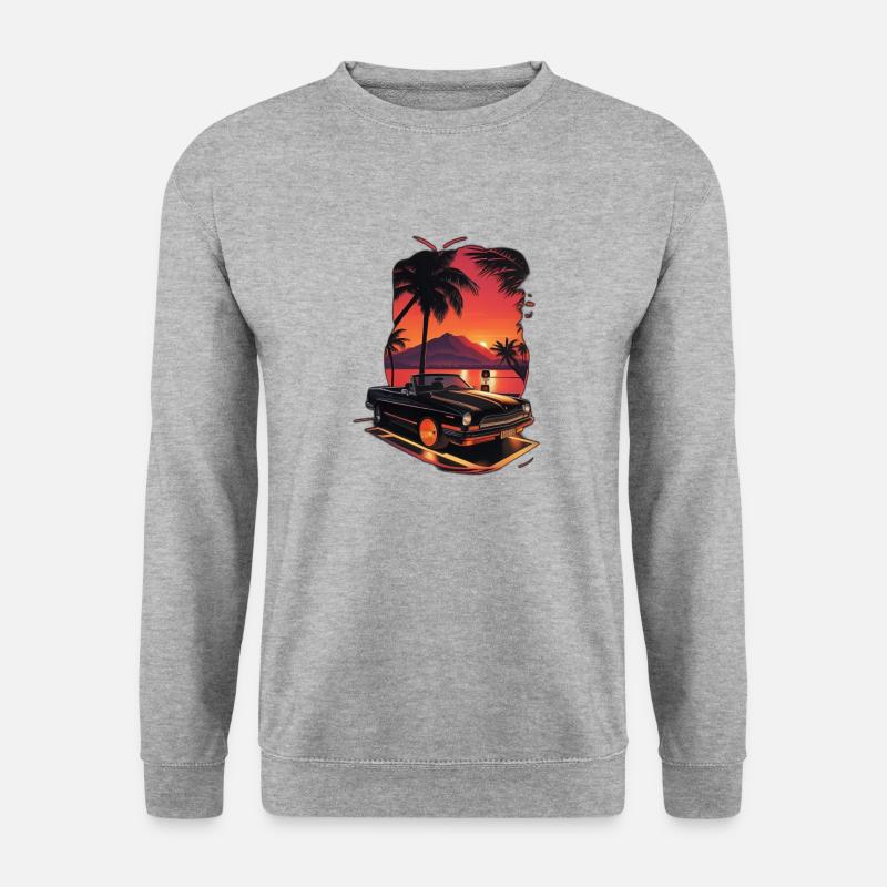 90s - Unisex Pullover - Weißgrau meliert