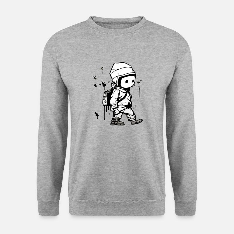 Kako-Straßenkunst - Unisex Pullover - Weißgrau meliert