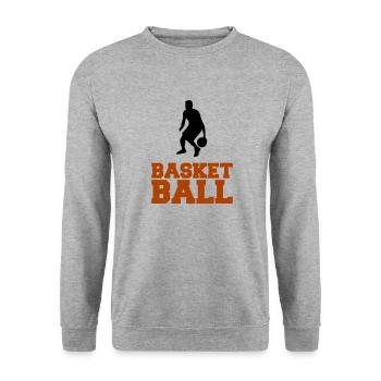 basket-ball - Sweat-shirt Unisexe - gris chiné - Devant - Alina (178cm) & Michal (187cm)
