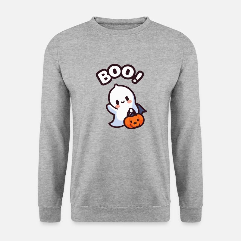 Halloween Ghost Baby - Unisex Pullover - Weißgrau meliert