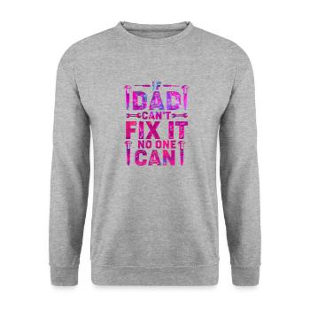 Opa, Oma, Opa, Oma, Papa, Mama, - Unisex Pullover - Weißgrau meliert - Vorne - Alina (178cm) & Michal (187cm)