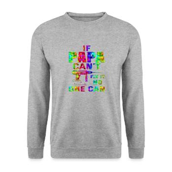 Grandpa, Grandma, Grandpa, Grandma, Dad, Mom, - Unisex Sweatshirt - salt & pepper - Front - Alina (178cm) & Michal (187cm)