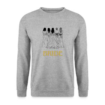 Mariée d’enterrement de vie de garçon - Sweat-shirt Unisexe - gris chiné - Devant - Alina (178cm) & Michal (187cm)