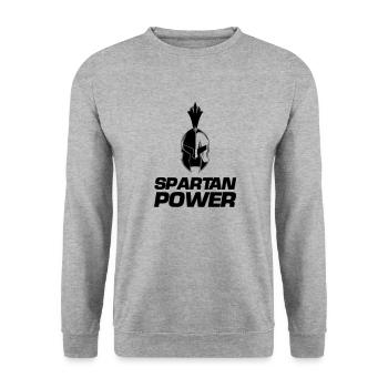 Puissance spartiate - Sweat-shirt Unisexe - gris chiné - Devant - Alina (178cm) & Michal (187cm)