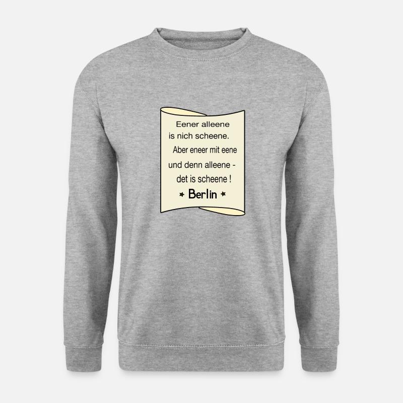 Eeener alleene - Unisex Pullover - Weißgrau meliert