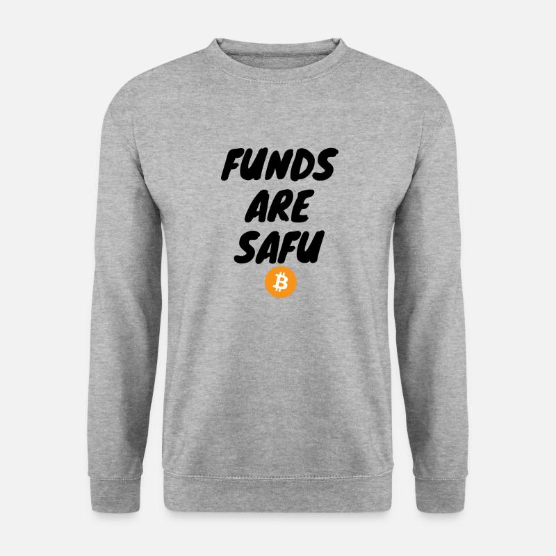 Krypto Funds Are Safu - Unisex Pullover - Weißgrau meliert