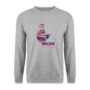 Waldir Azevedo - Unisex Pullover - Weißgrau meliert - Vorne - Alina (178cm) & Michal (187cm)