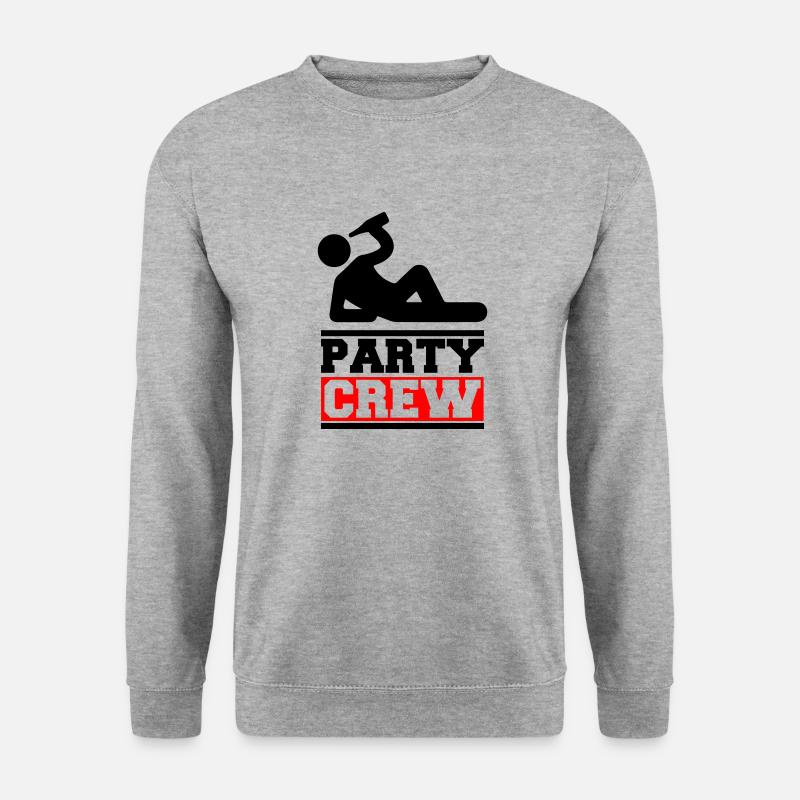 party crew - Unisex Pullover - Weißgrau meliert