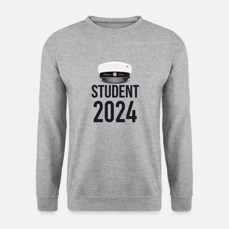 Abschlussfeier 2024 Abiturfeier - Unisex Pullover - Weißgrau meliert