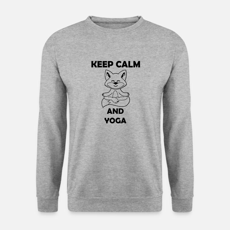 Yoga Fox Keep Calm - Unisex Sweatshirt - salt & pepper