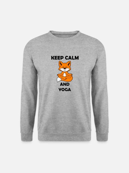 Yoga Fox Keep Calm - Unisex Sweatshirt - salt & pepper