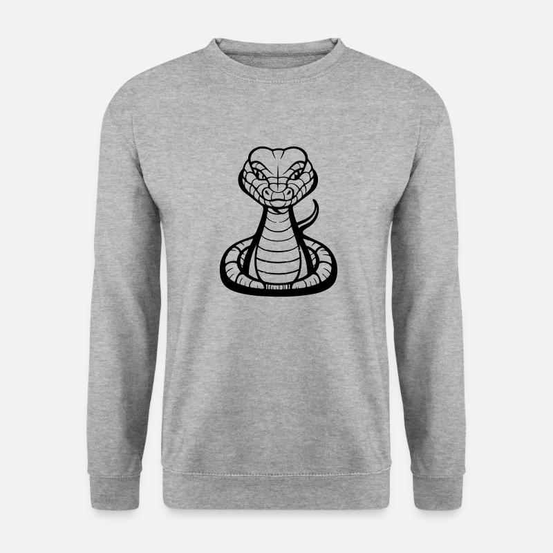 schlange - Unisex Pullover - Weißgrau meliert