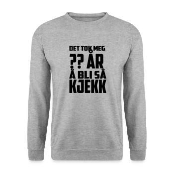 Il m'a fallu XX ans pour devenir aussi beau - Sweat-shirt Unisexe - gris chiné - Devant - Alina (178cm) & Michal (187cm)