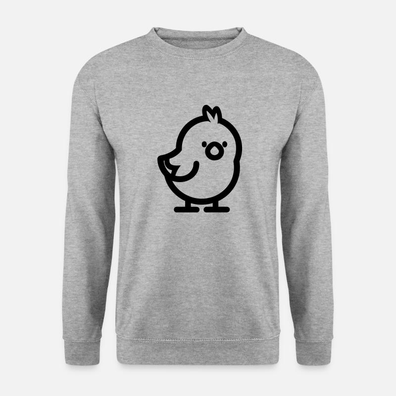 Küken - Unisex Pullover - Weißgrau meliert