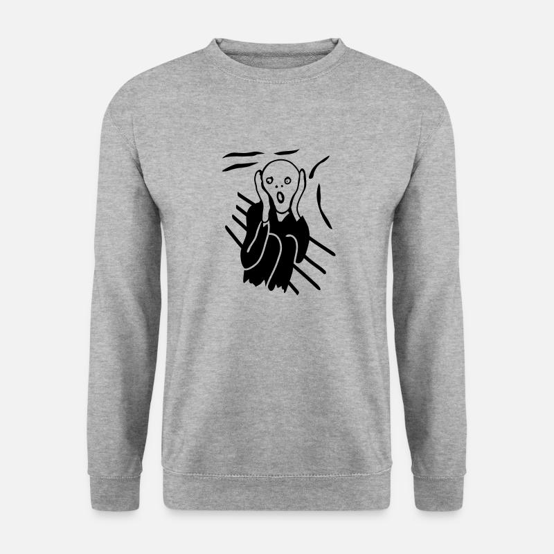 Aufschrei - Unisex Pullover - Weißgrau meliert