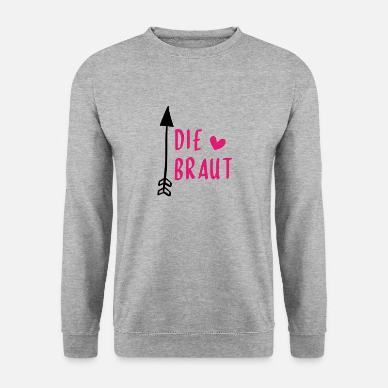Ich bin die Braut | Frauen - Unisex Pullover - Weißgrau meliert