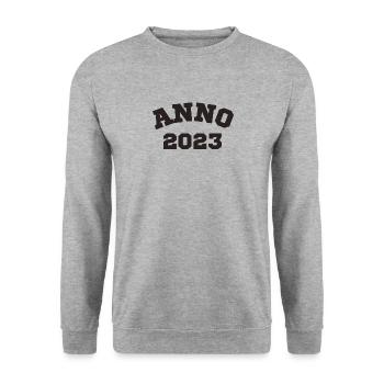 Anno 2003 Birthday Year of birth - Unisex Sweatshirt - salt & pepper - Front - Alina (178cm) & Michal (187cm)