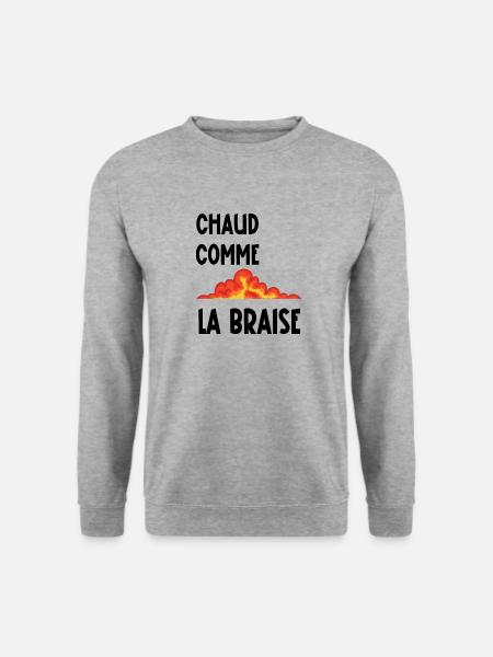 chaud comme la braise - Sweat-shirt Unisexe - gris chiné