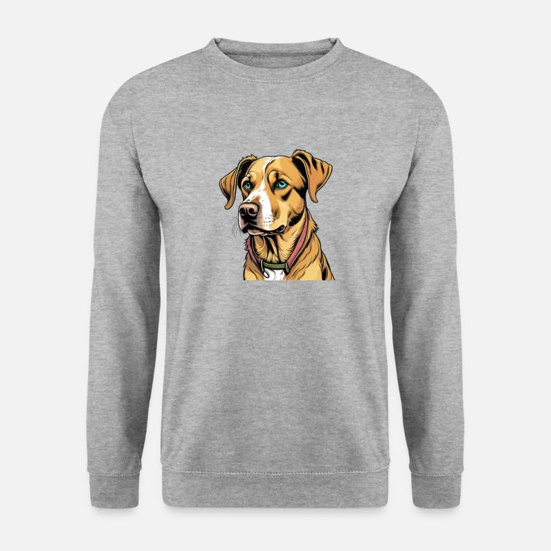 Dog - Unisex Pullover - Weißgrau meliert