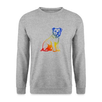 West Highland White Terrier Dog - Unisex Sweatshirt - salt & pepper - Front - Alina (178cm) & Michal (187cm)